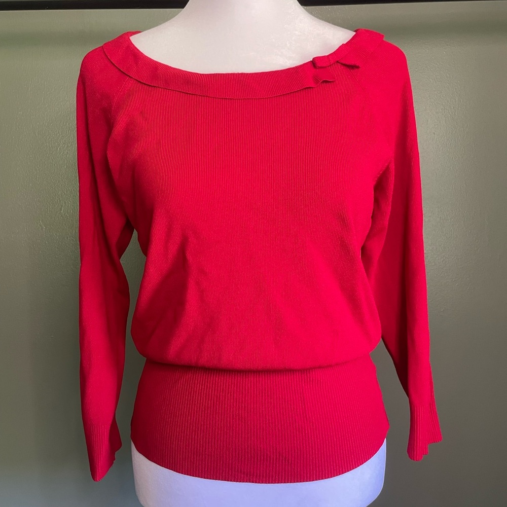 Worthington Women's Red Crew Neck Sweater